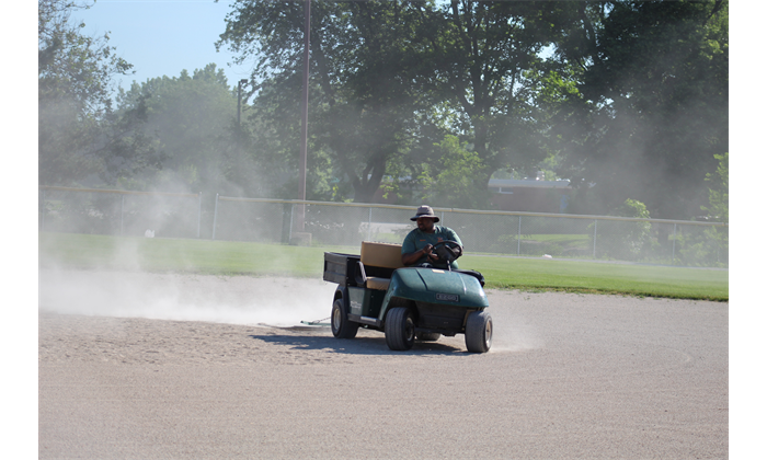 Prepping the Field for Opening Day